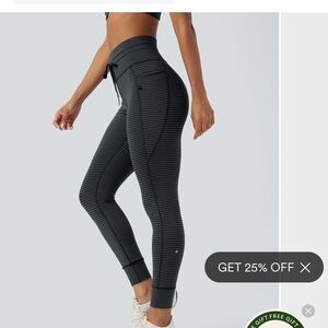 HALARA Black Striped Leggings